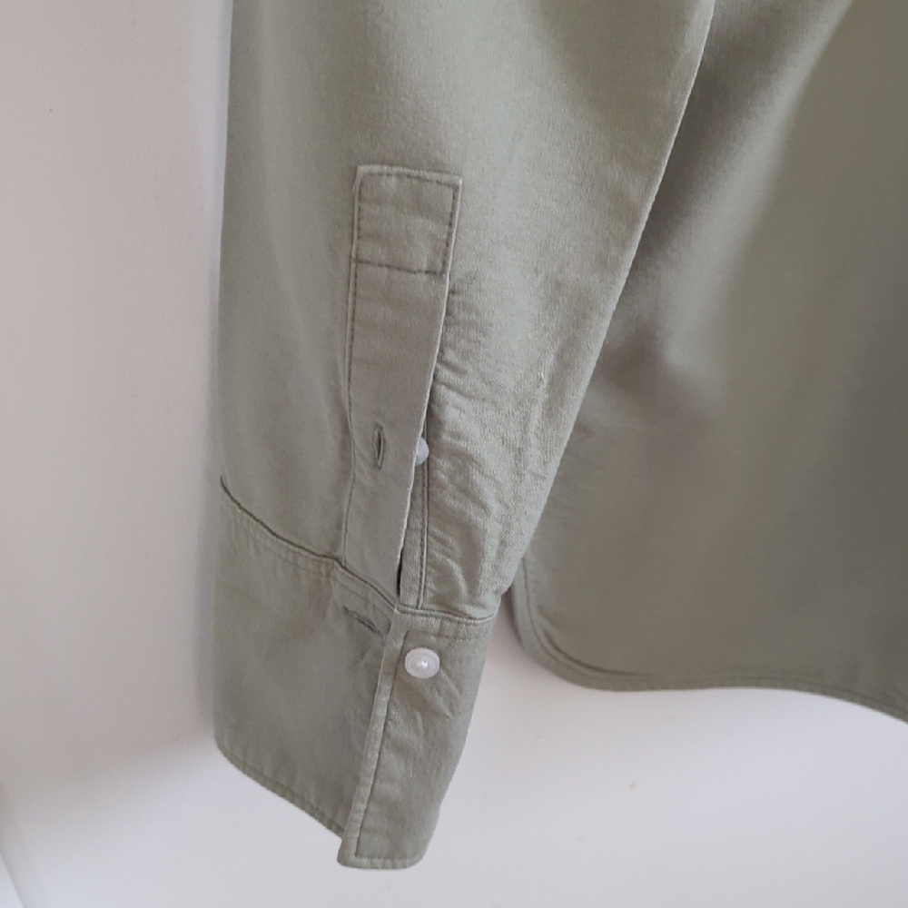 Everlane Women's Sage Button Down Shirt Boxy Cropped - Picture 4 of 4